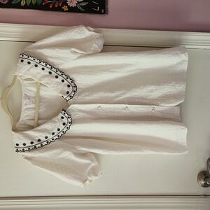 Lauren Conrad scallop collar blouse Large